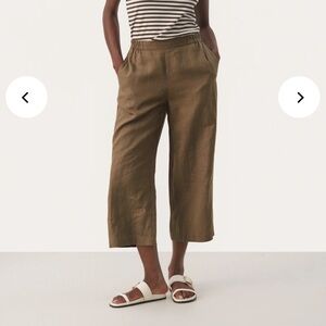 Part Two 100% linen black Wide Leg Pants for Women